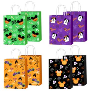 gpwxyyy 16pcs mouse halloween decorations, 4 styles mouse themed halloween party favors bags with handles for halloween party goodie bags for halloween party supplies