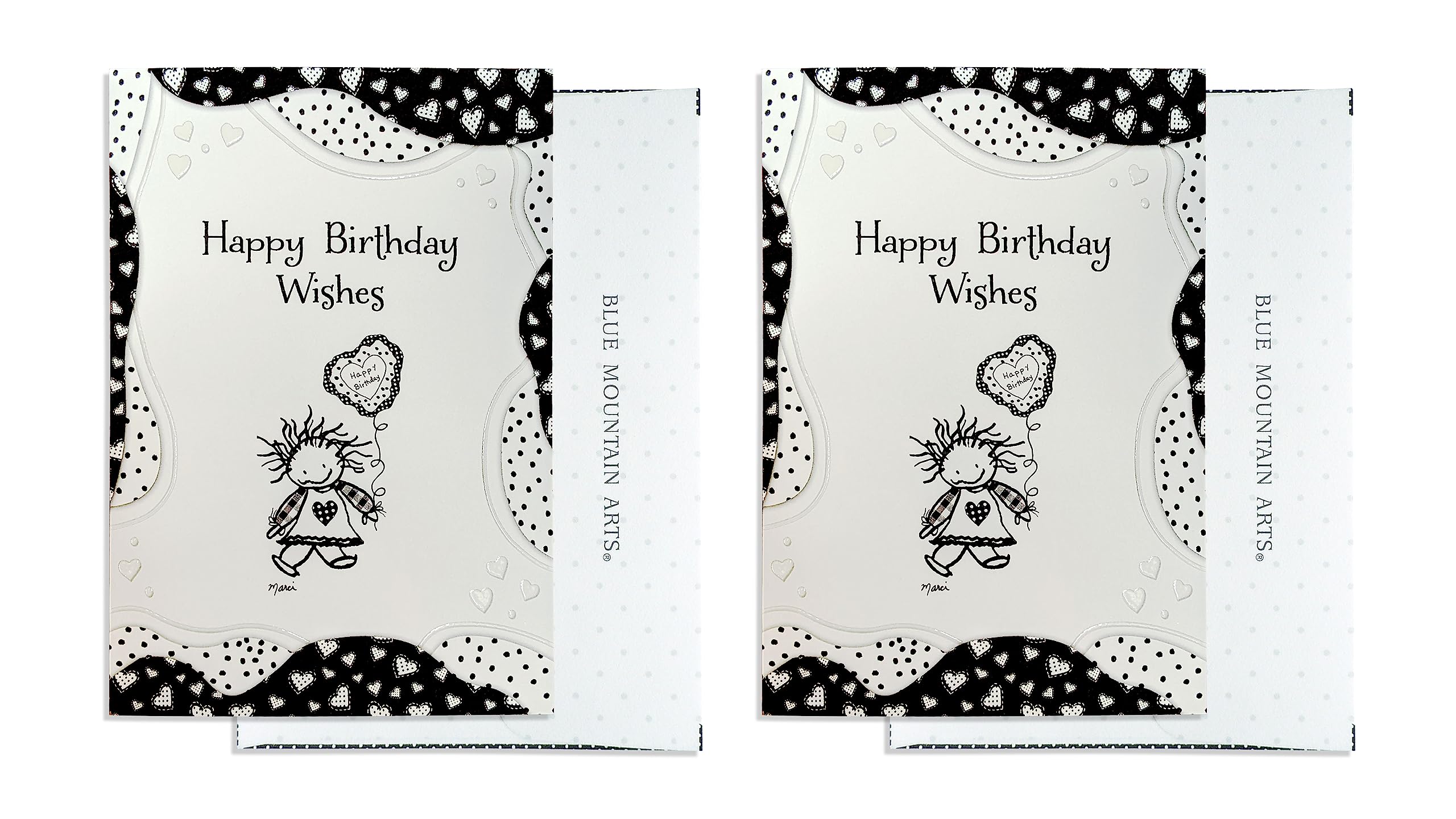 Blue Mountain Arts Birthday Card 2-Pack from Marci—Birthday Wishes for a Year Filled with Happiness, Tender Memories, and Love