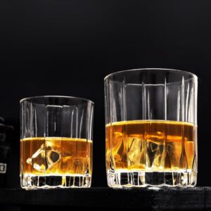 KANARS Crystal Whiskey Glasses, Set of 4 Premium Rocks Glasses in Elegant Gift Box, 10 Oz Old Fashioned Glass Tumblers for Bourbon, Scotch Whisky, Cocktails, Cognac, Liquor Drinking