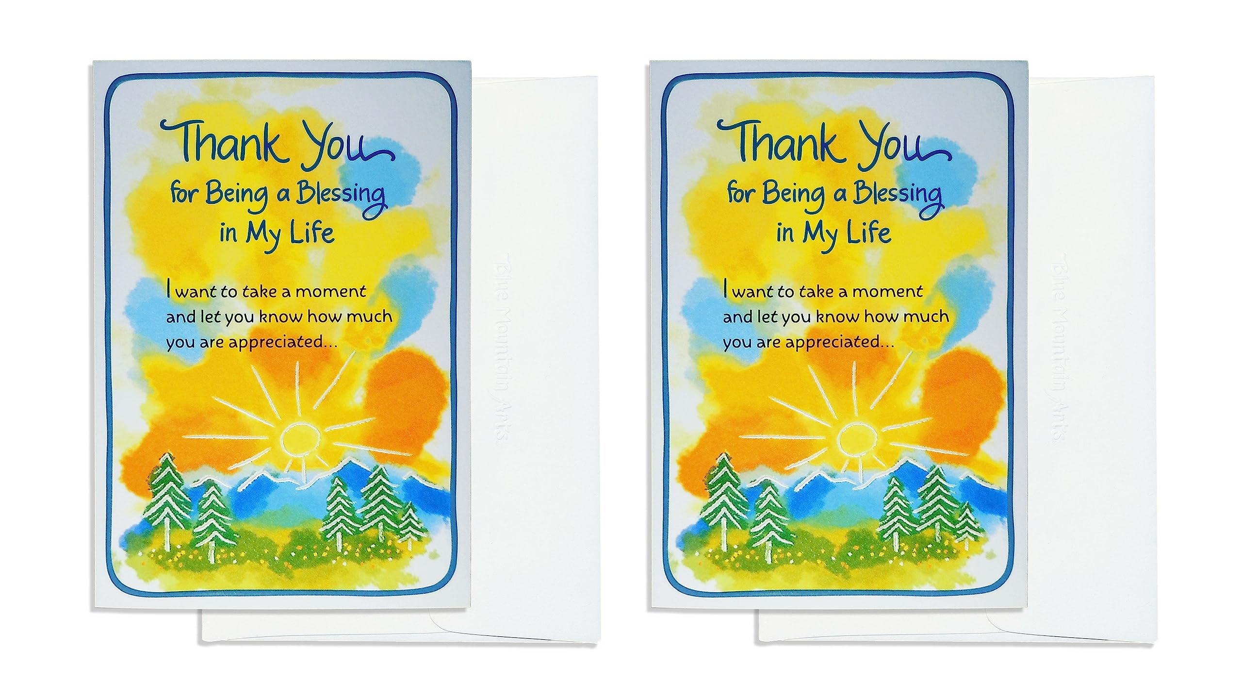 Blue Mountain Arts Appreciation Card 2-Pack—Heartfelt Message of Admiration and Gratitude for Someone Who Is a Blessing in Your Life