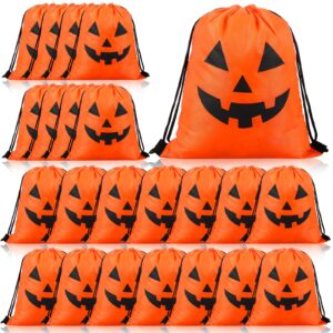 silkfly 24 pcs halloween drawstring bags 12 x 10 inch trick or treat drawstring backpack bags goody gift bags for halloween party