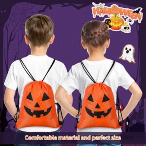 Silkfly 24 Pcs Halloween Drawstring Bags 12 x 10 Inch Trick or Treat Drawstring Backpack Bags Goody Gift Bags for Halloween Party