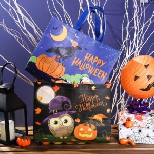 Loveinside Halloween Medium Recycled Gifts Bags with Handles, Reusable Halloween Party Gift Bag, Shopping Bag - 13" x 5" x 10", 12 Pcs