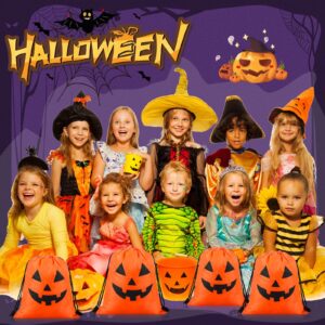 Silkfly 24 Pcs Halloween Drawstring Bags 12 x 10 Inch Trick or Treat Drawstring Backpack Bags Goody Gift Bags for Halloween Party