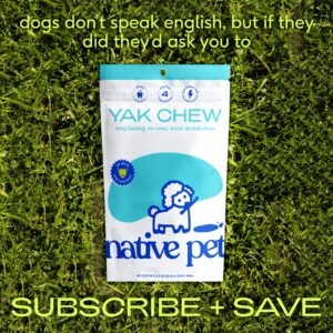 Native Pet Yak Chews for Dogs (5 Small Chews) & Yak Chews for Dogs (3 Medium Chews)