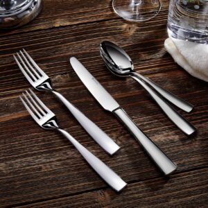 KEAWELL Premium 4-Piece Louis Spoon Set, 18/10 Stainless Steel, Set of 4, Fine Spoon Set with Squared Edge, Dishwasher Safe, Smooth and Solid (6.4" Teaspoon)