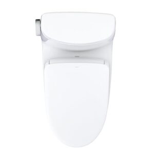 TOTO WASHLET+ UltraMax II 1G One-Piece Elongated 1.0 GPF Toilet and WASHLET+ S7A Contemporary Bidet Seat, Cotton White - MW6044736CUFG#01