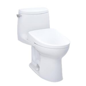 toto washlet+ ultramax ii 1g one-piece elongated 1.0 gpf toilet and washlet+ s7a contemporary bidet seat, cotton white - mw6044736cufg#01