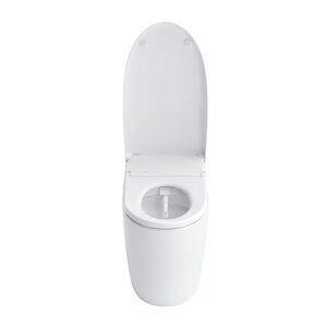 TOTO NEOREST® AS Dual Flush 1.0 or 0.8 GPF Toilet with Intergeated Bidet Seat and EWATER+, Cotton White - MS8551CUMFG#01