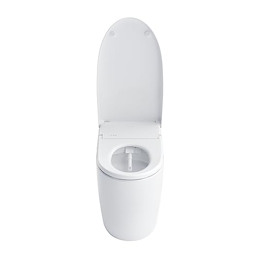 TOTO NEOREST® AS Dual Flush 1.0 or 0.8 GPF Toilet with Intergeated Bidet Seat and EWATER+, Cotton White - MS8551CUMFG#01