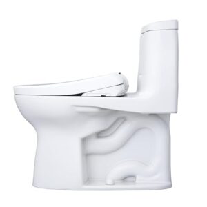 TOTO WASHLET+ UltraMax II 1G One-Piece Elongated 1.0 GPF Toilet and WASHLET+ S7A Contemporary Bidet Seat, Cotton White - MW6044736CUFG#01