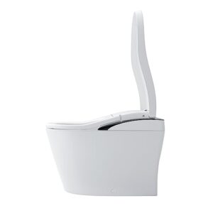 TOTO® Neorest® LS Dual Flush 1.0 or 0.8 GF Integrated Bidet Toilet, Cotton White with Black Trim - MS8732CUMFG#01B