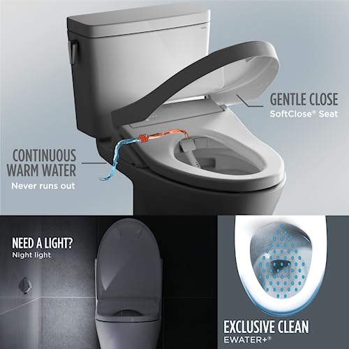 TOTO® WASHLET®+ EP Wall-Hung Elongated Toilet with S7 Contemporary Bidet Seat and DuoFit® In-Wall 0.9 and 1.28 GPF Dual-Flush Tank System, Matte Silver - CWT4284726CMFG#MS