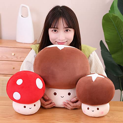 Alwoligag Cute Mushroom Plush Toy, Mushroom Stuffed Animal Throw Pillow Gift for Kids Adult 9 inch, Stuffed Mushroom Home Decor.