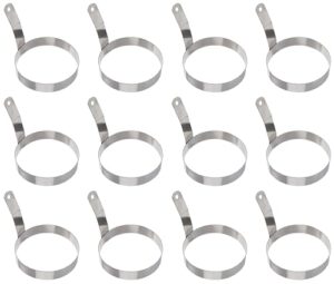 thunder group sler0501r egg ring, 5" diameter, stainless steel, mirror finish, pack of 12