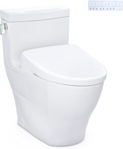 toto washlet+ legato one-piece elongated 1.28 gpf toilet and contemporary washlet s7a contemporary bidet seat, cotton white - mw6244736cefg#01