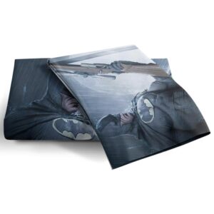 NICHIYOBI Bat Superhero Wayne Dark Knight Duvet Cover Set 3D Bedding Comforter Cover 3 Pcs (1 Duvet Cover+2 Pillowcases) Bedding Set (15,King-104x90in+20x30in*2)