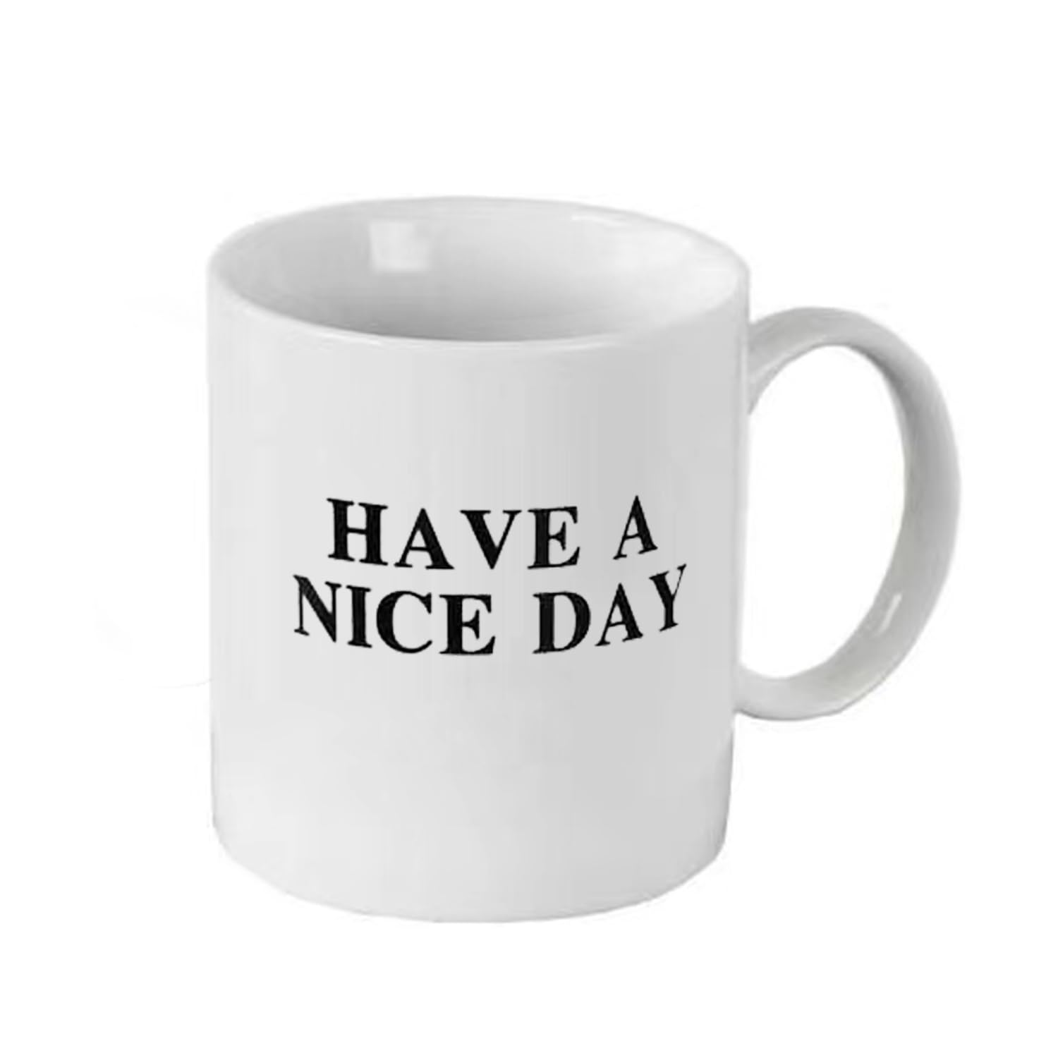 Cloverhome Have a Nice Day Coffee Mug with 3D Finger on the bottom Funny Coffee Mug for Men and Women Novelty Coffee Mug for Valentines Day Birthday Christmas and Halloween (White)