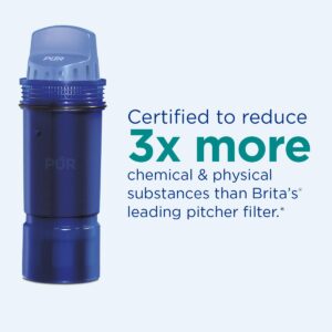 PUR Water Pitcher & Dispenser Replacement Filter 1-Pack, Genuine PUR Filter, 3-in-1 Powerful Filtration for More Chemical & Physical Substance Reduction, Blue (CRF950Z1)