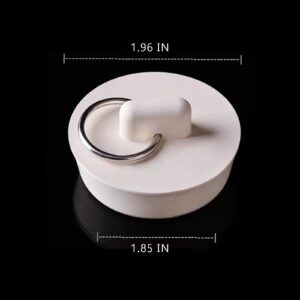 Leewoth 3pcs Rubber Sink Stopper Set Rubber Drain Stopper Universal Bathtub Drain Plug with Hanging Ring 1-7/8 Inch to 2 Inch Bathroom Sink Stopper