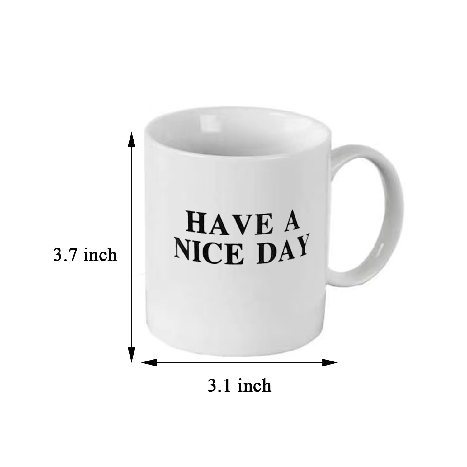 Cloverhome Have a Nice Day Coffee Mug with 3D Finger on the bottom Funny Coffee Mug for Men and Women Novelty Coffee Mug for Valentines Day Birthday Christmas and Halloween (White)