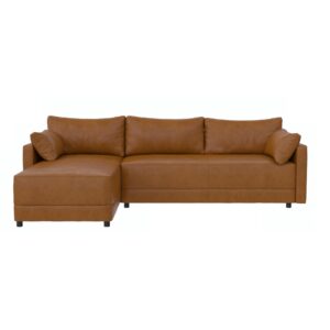 Dorel Living Kindra Deep Seat Sectional Sofa with Reversible Chaise​, Camel