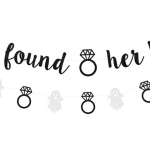 Halloween Bachelorette Party Decorations, She Found Her Boo Banner, Ghost Diamond Ring Garland, Halloween Bridal Shower Engagement Wedding Party Supplies