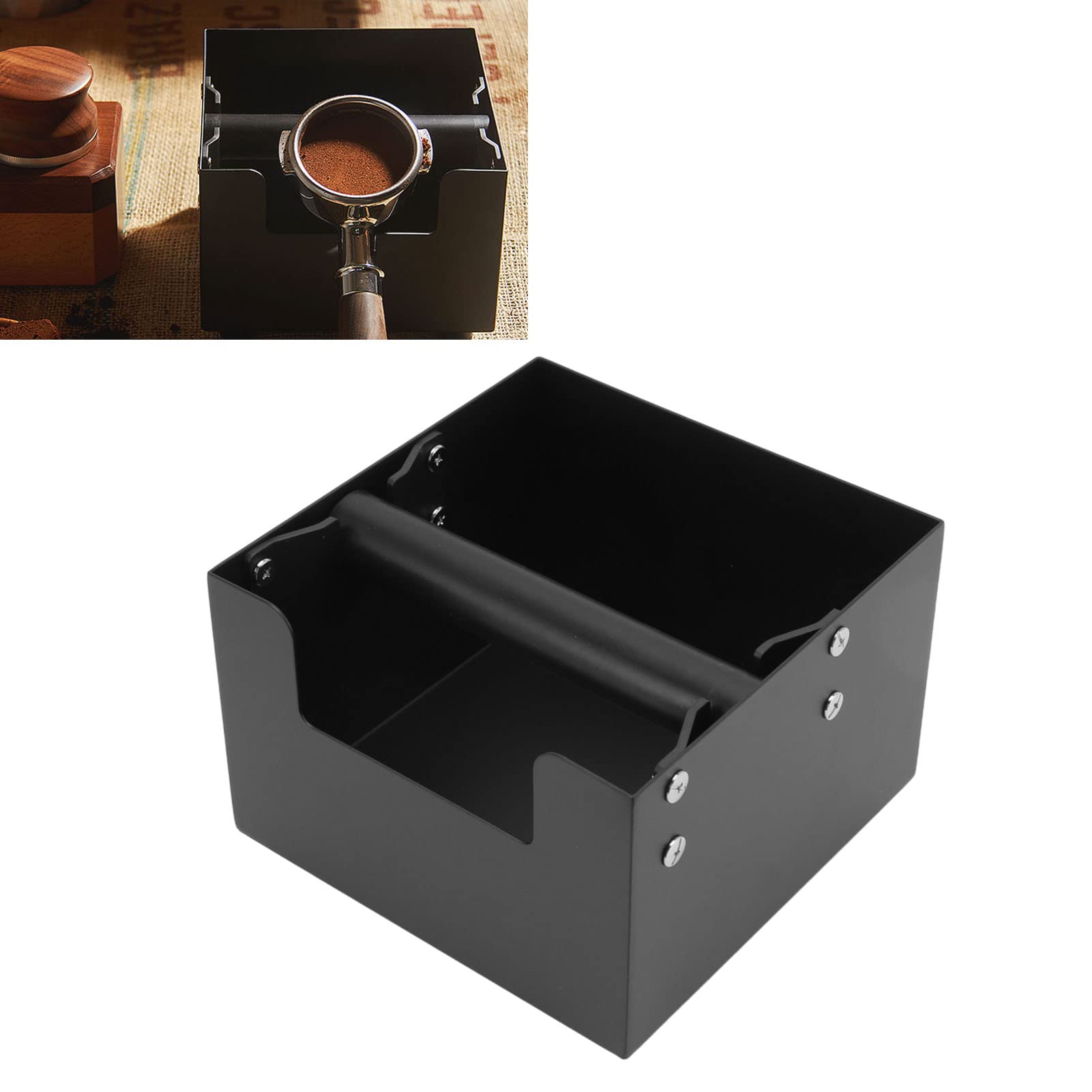 Coffee Knock Box Stainless Steel Antiskid Drawer Type Coffee Grind Dump Bucket Coffee Ground Disposal Container for Milk Tea Coffee Maker