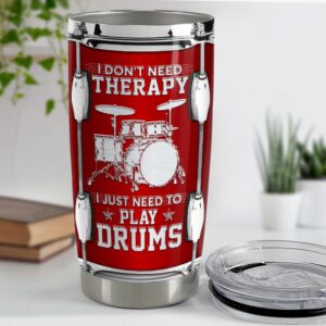 SANDJEST Drummer Gifts Drummer Tumbler 20oz Stainless Steel Insulated Tumblers Drum Coffee Travel Mug Drumming Gift for Drummers Men Women