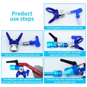 Spray freely Airless Spray Gun Guide Accessories Tool, Paint Accessories Extension Part, Suitable for All Airless Paint Sprayers 7/8 inch, with 517 Tip and 30-inch Extension Pole. (30-inch)