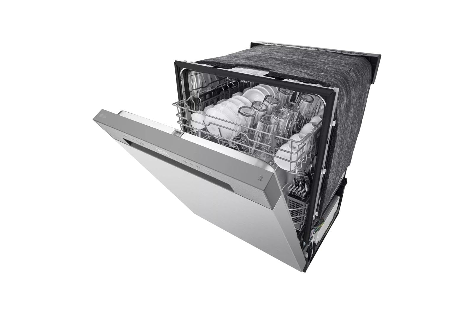 LG 24-Inch Front Control Dishwasher with SenseClean in Stainless Steel - LDFC2423V