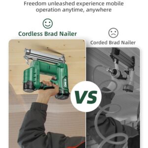 KIMO 18 Gauge Cordless Brad Nailer Battery Powered w/2X2.0 Batteries & Charger, 5000pcs Nails, 2 Modes with Single & Contact Firing