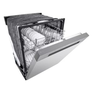 LG 24-Inch Front Control Dishwasher with SenseClean in Stainless Steel - LDFC2423V