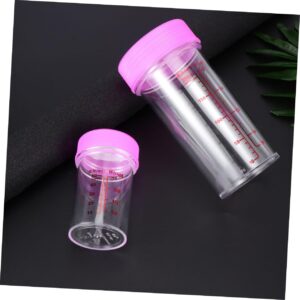 NUOBESTY 2 Set Scales Measuring Cups Test Tubes Laboratory Liquid Measuring Cup Laboratory Tube Liquid Measure Cup Chemistry Test Tube Screw Cap Test Tubes Lab Tubes Beaker Red Pp re-usable