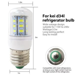 BLUE ELF 2-Pack 5304511738 LED Light Refrigerator Bulb Replace for LFSS2312TPO LFSS2612TP2 LFSS2312TF2 LFSS2312TF0