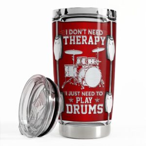 sandjest drummer gifts drummer tumbler 20oz stainless steel insulated tumblers drum coffee travel mug drumming gift for drummers men women