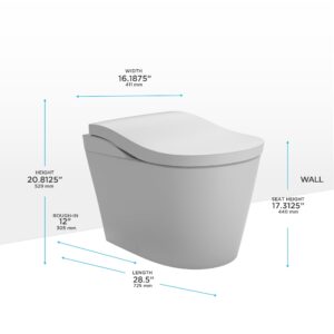 TOTO Neorest LS Dual Flush 1.0 or 0.8 GF Integrated Bidet Toilet, Cotton White with Nickel Trim - MS8732CUMFG#01N