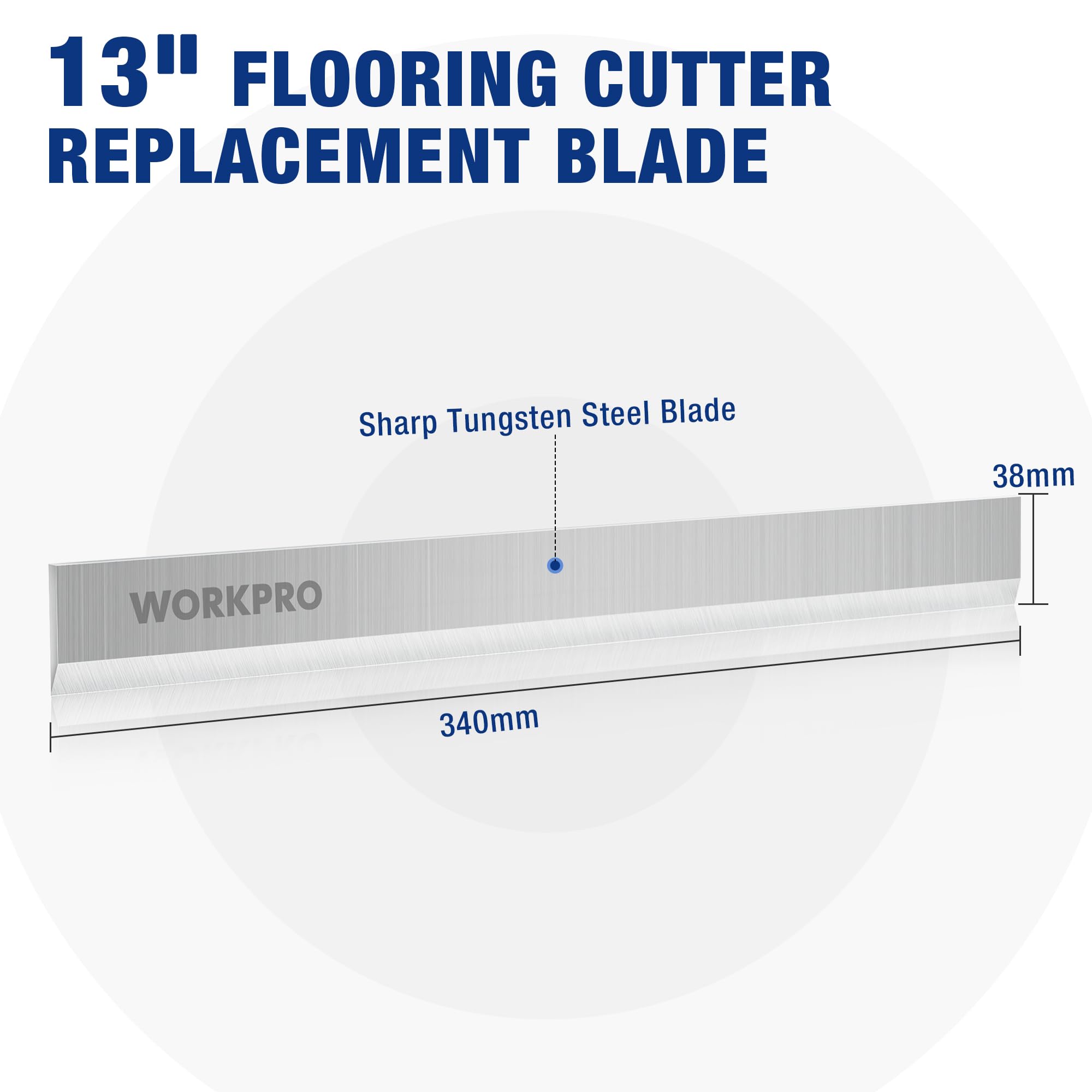 WORKPRO 13" Flooring Cutter Replacement Blade, Great Tungsten Blade Cutter for Laminate Vinyl Multi-layer Floor, LVT, LVP and Vinyl Plank