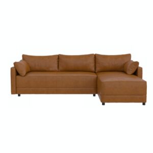 dorel living kindra deep seat sectional sofa with reversible chaise​, camel