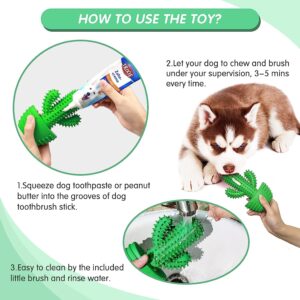 Pamlulu Dog Toys Set,Dog Chew Toy Cactus Tug of War Toy Set Dog Squeaky Toys for Aggressive Chewers Cactus Tough Toys Interactive for Training Cleaning Teeth