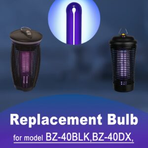 BB-40blk 40W Replacement Light Bulb Compatible with Black Flag Deluxe Bug Zapper Model BZ-40DX and Stinger UVB45 Outdoor Mosquito Lamp, B4045 40-Watt 5500 Volt Black Light Replacement Bulb - 1 Pack