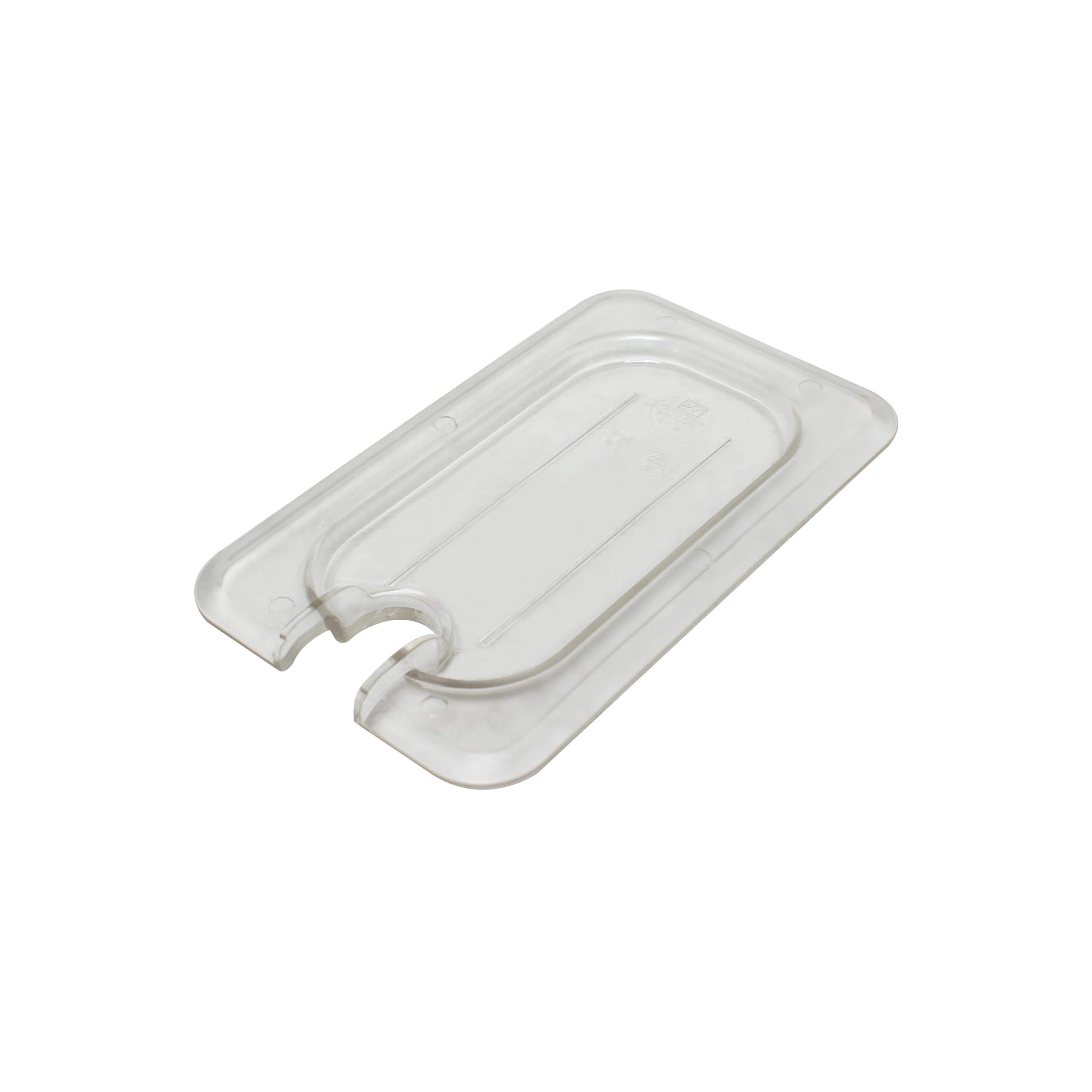 Thunder Group PLPA7190CS Food Pan Cover, 1/9 Size, Notched, Shatter and Scratch Resistant, Dishwasher Safe, Polycarbonate, Clear, NSF, Pack of 12