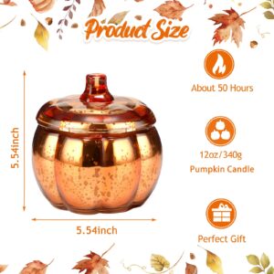 Fall Pumpkin Shaped Candle Fall Pumpkin Spice Candle Farmhouse Thanksgiving Fall Scented Candle 12oz