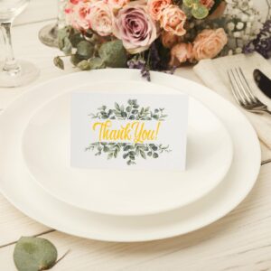 WUJIAQIU Place Cards for Table Setting, 106 Pcs Wedding Place Name Cards, Blank Tent Cards, Table Seating Cards with Eucalyptus Wreath for Weddings, Banquets, Events, Table, Dinner Parties