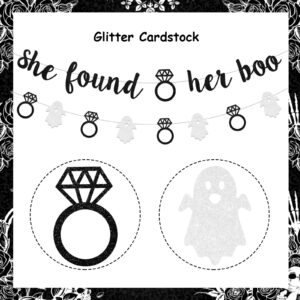 Halloween Bachelorette Party Decorations, She Found Her Boo Banner, Ghost Diamond Ring Garland, Halloween Bridal Shower Engagement Wedding Party Supplies