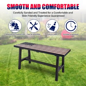 BACKYARD EXPRESSIONS PATIO · HOME · GARDEN Wood American Flag Indoor/Outdoor Patio Bench Backyard Expressions Bench-31.5", Red, White, Blue Brown