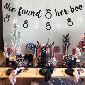 Halloween Bachelorette Party Decorations, She Found Her Boo Banner, Ghost Diamond Ring Garland, Halloween Bridal Shower Engagement Wedding Party Supplies