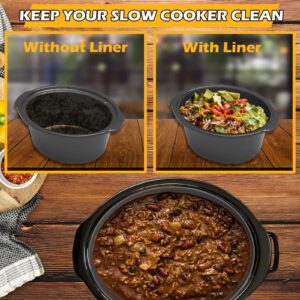 FROVEN 4QT Oval Silicone Slow Cooker Liner Compatible With Crock Pot & Hamilton Beach Crockpot Liners, Reusable, Dishwasher Safe Suitable For Most 4 Quart Crockpot Divider Insert Accessories.