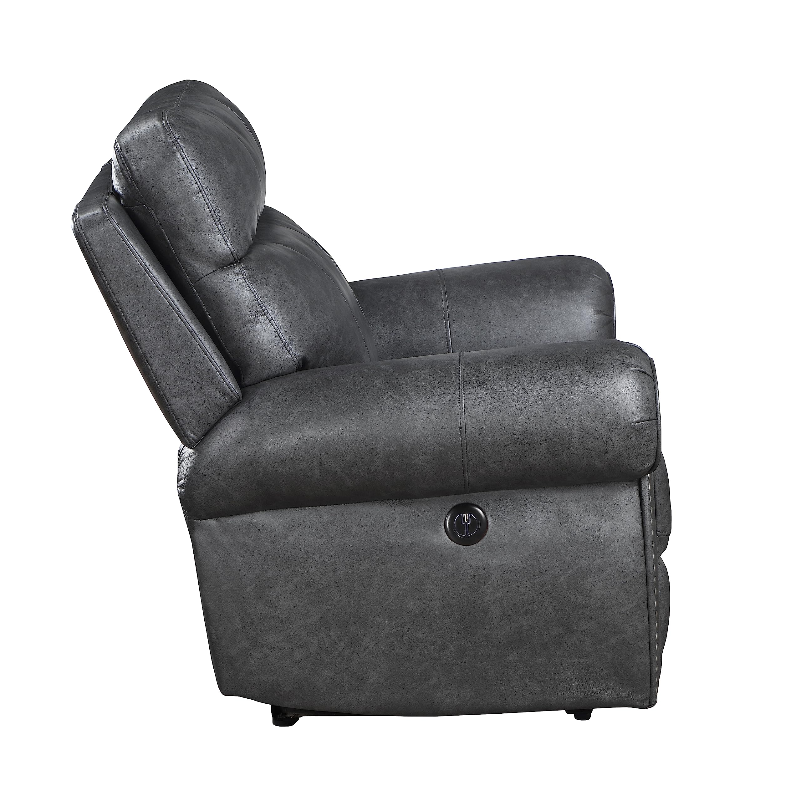 Lexicon Janwood Wall-Hugger Power Double Reclining Sofa, Gray