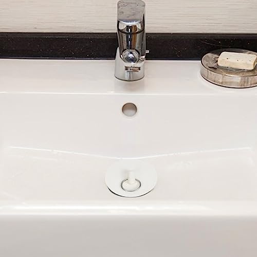 OSALADI 8pcs Drain Stopper Bathroom Tub Kitchen Sink Stopper Bathroom Sink Stopper Tub Stopper with Pull Ring Bathtub Drain Stoppers Washbasin Stopper Anti-blocking White Drain Rubber